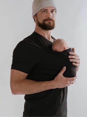 Lalabu Dad Shirt Men's Black Babywearing T-Shirt New with tags Size Large
